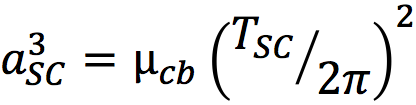 Kepler's third law formula