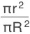 πr^2/πR^2