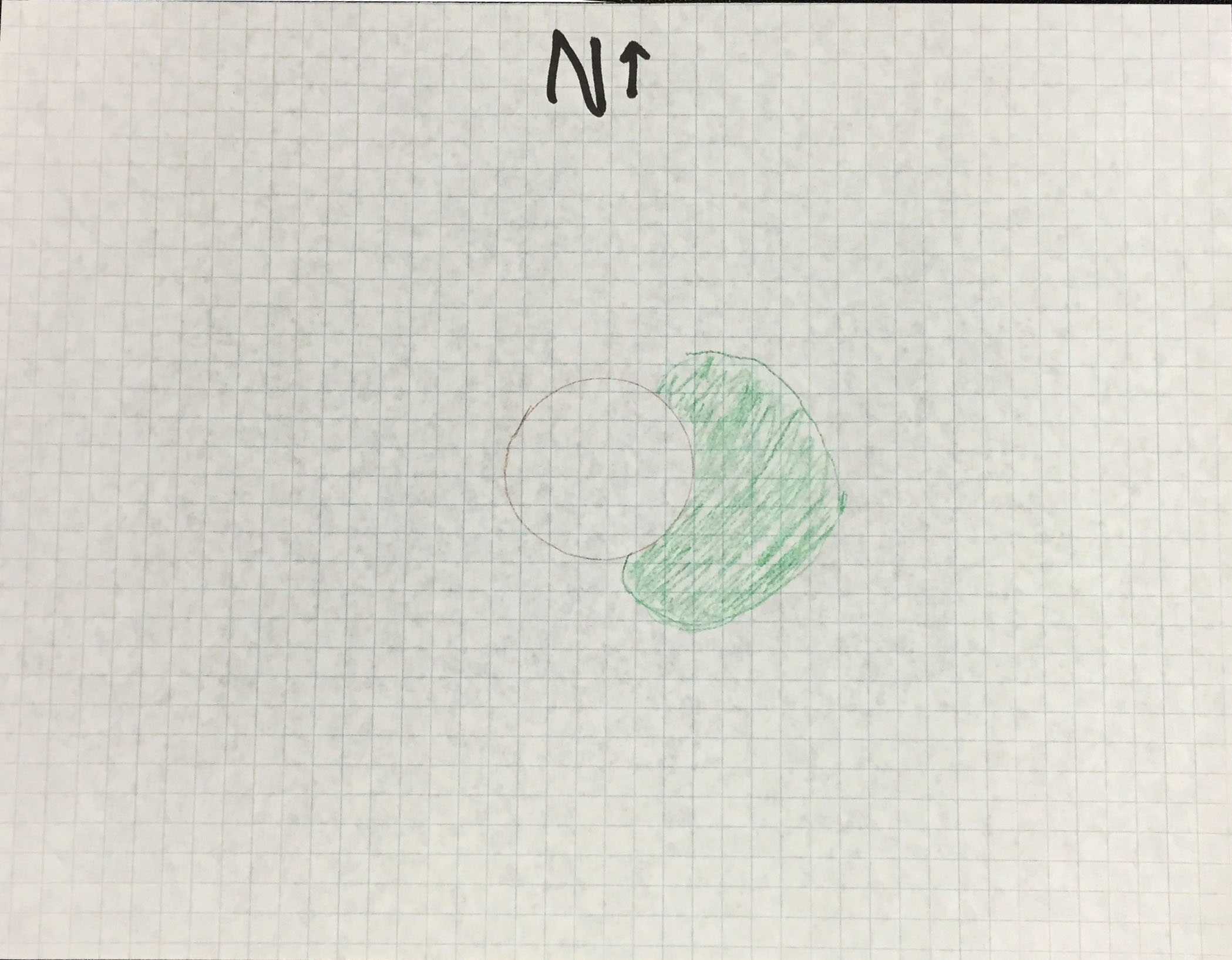 drawing an outline of the lava flow on graph paper