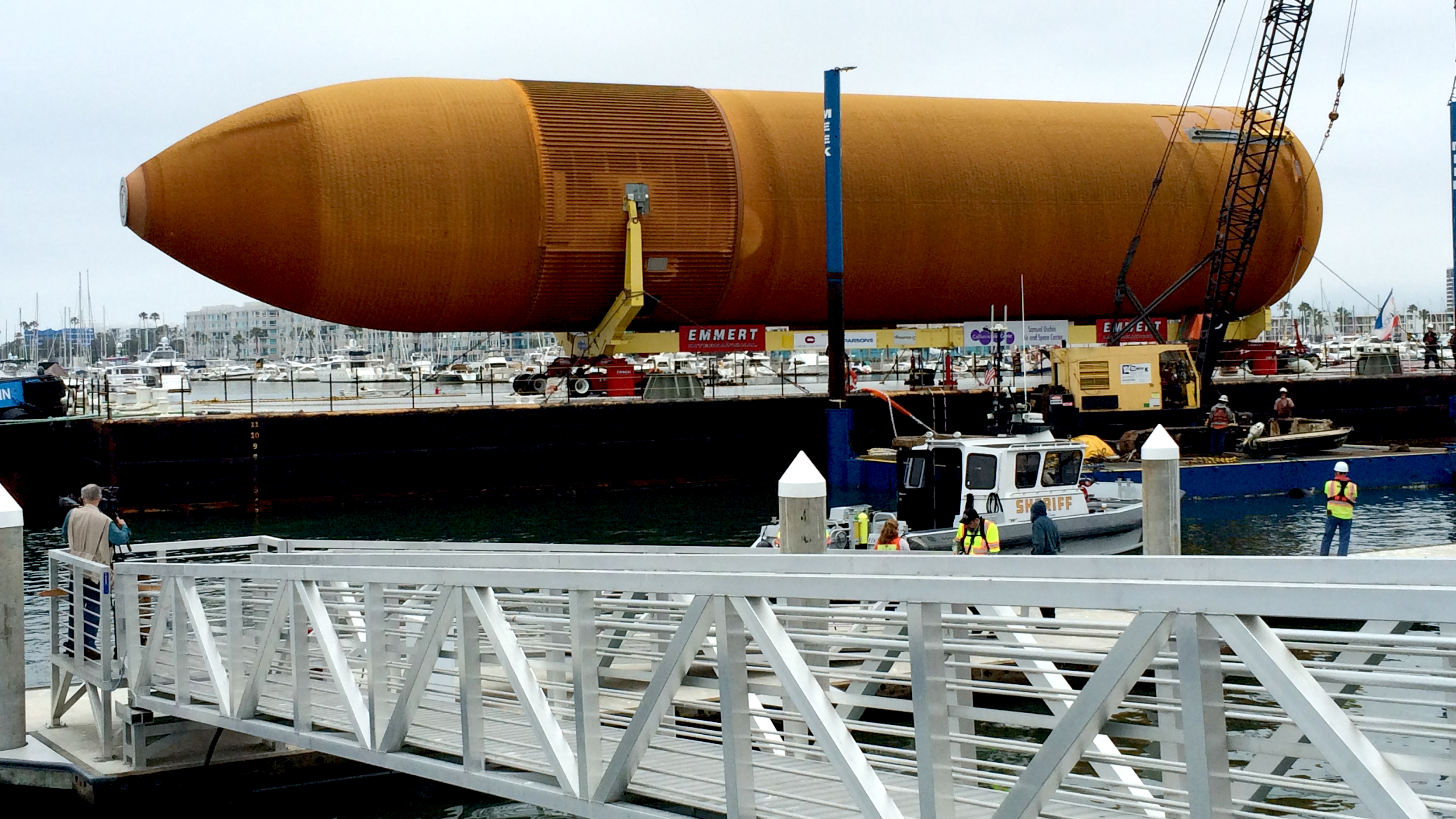 ET-94 arrives at the port in Marina del Rey in Los Angeles on May 18, 2016. Image credit: NASA/JPL-Caltech/David Seidel