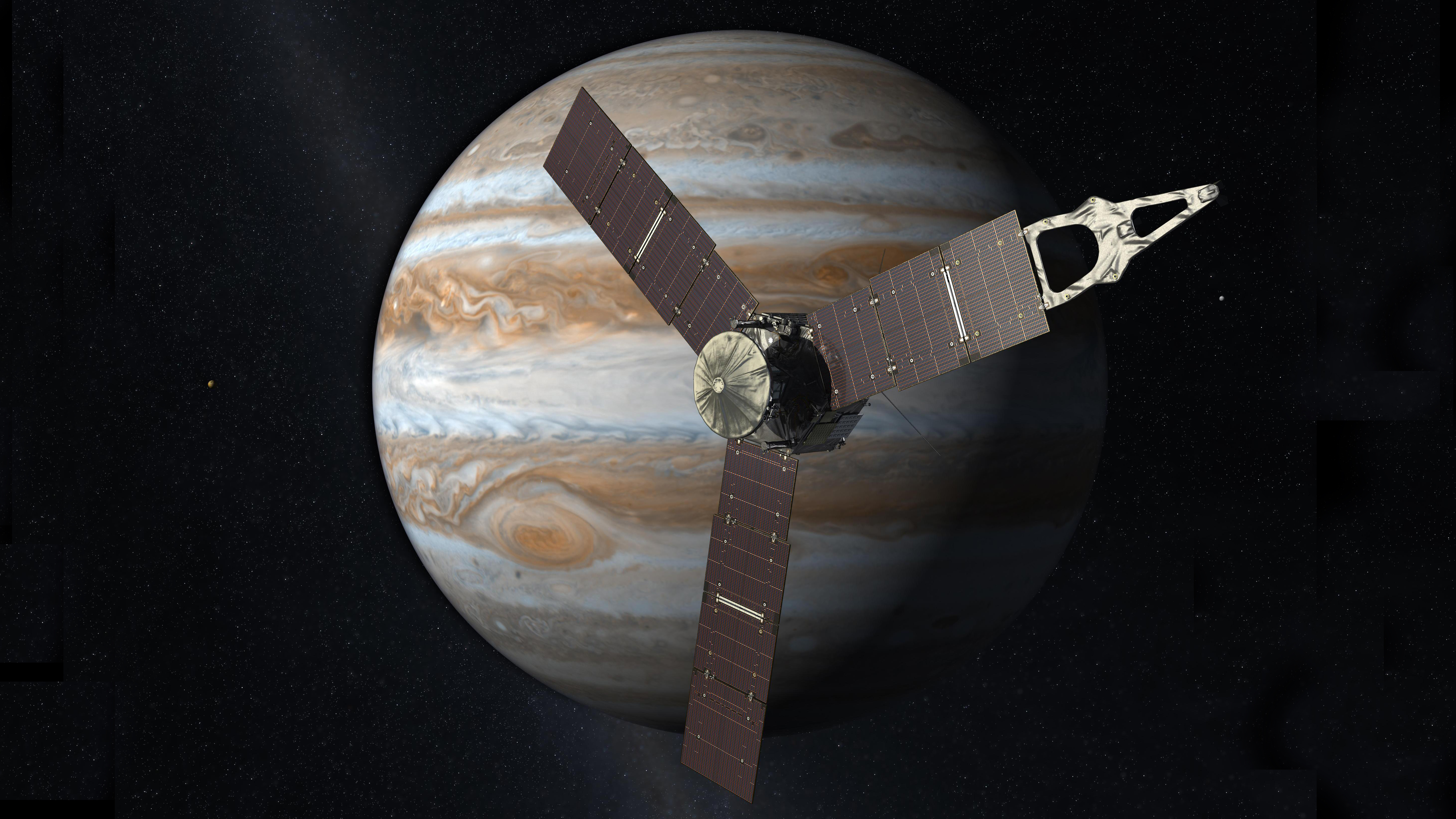 Artist's concept of Juno at Jupiter