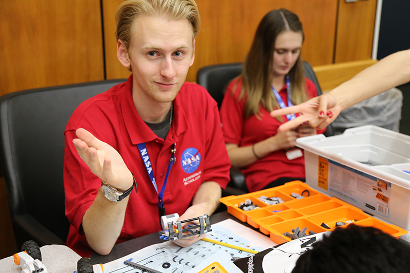 A member of the Red Team deconstructs the team's rover