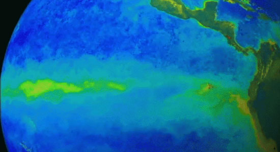 El Nino storm show from space El Nino storm show from space