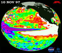 Topex Poisedon Image of El Nino