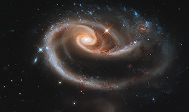 Artist rendering of a spiral galaxy