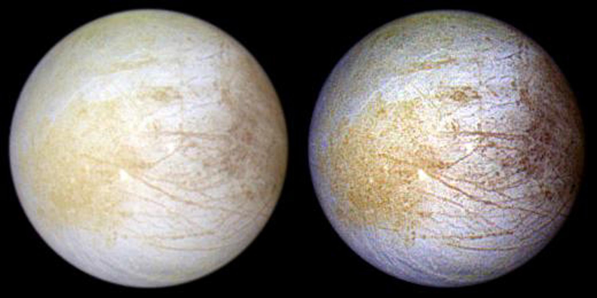 Space Images | Europa Global Views in Natural and Enhanced Colors