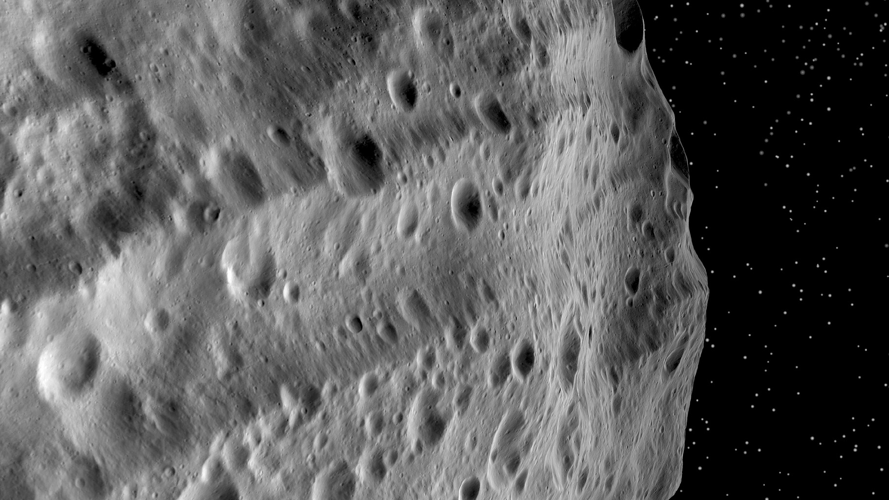 Space Images | Huge Troughs on Vesta