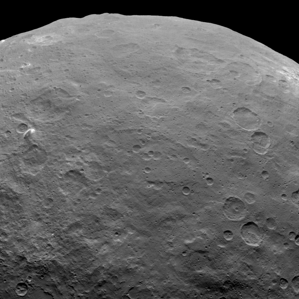 a conical mountain on Ceres