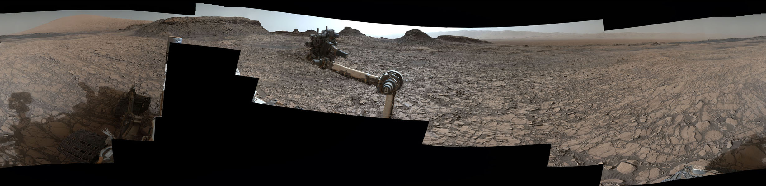 360 graders panorama view fra Curiosity-roveren