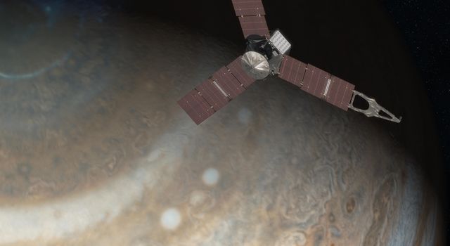 Juno Above Jupiter's Pole (Artist's Concept)