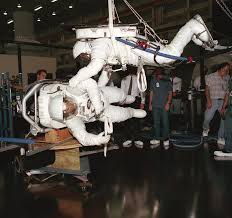astronauts using the Precision Air Bearing Platform at Johnson Space Center
