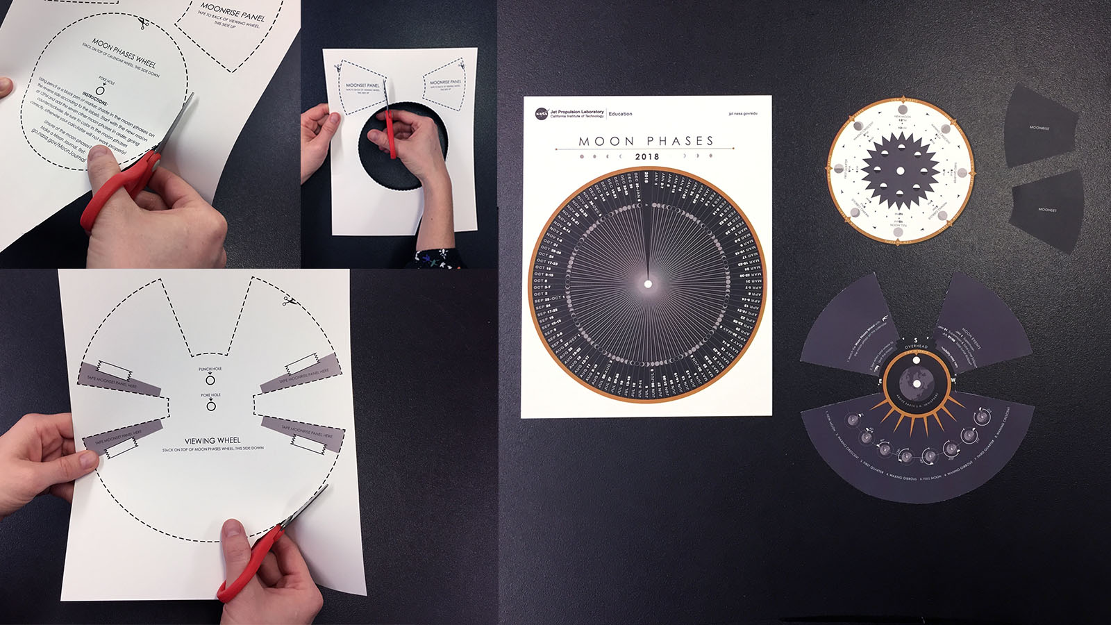 Moon phases and Moonrise times 2024