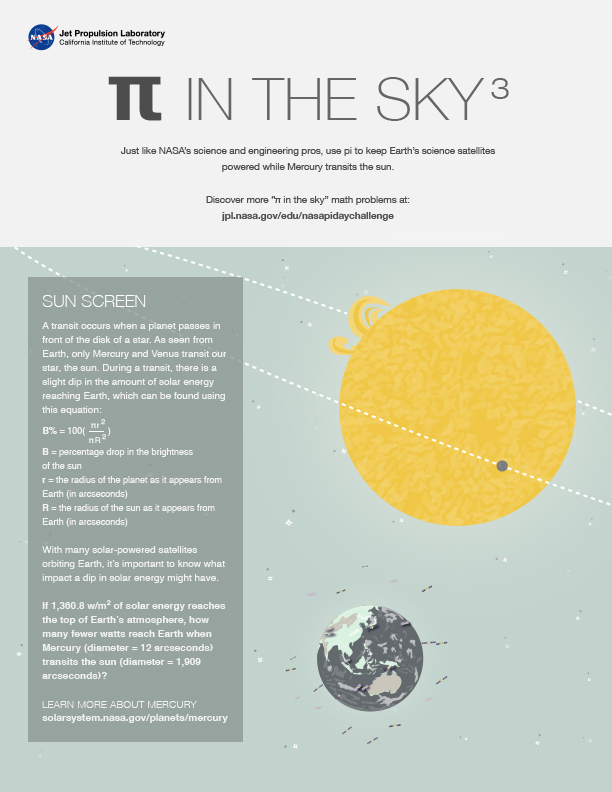 Pi in the Sky 3: Sun Screen worksheet