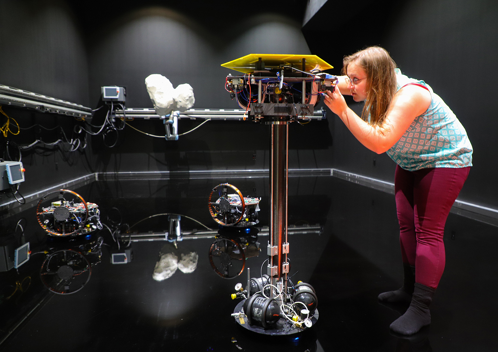 Becca Foust in the test bed at Caltech