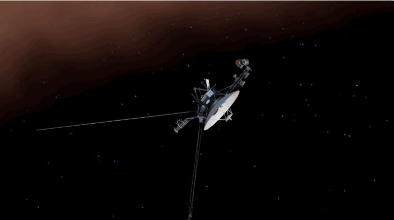 Animation of Voyager entering interstellar space