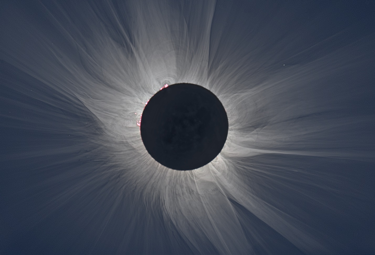 Total eclipse image taken March 20, 2015 in Svalbard, Norway. Credit: S. Habbal, M. Druckmüller and P. Aniol