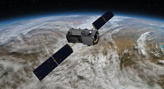 artist concept of Orbiting Carbon Observatory artist concept of Orbiting Carbon Observatory
