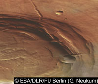 Mars Express image of Biblis Patera, Mars