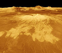 Magellan radar image of Sapas Mons, Venus