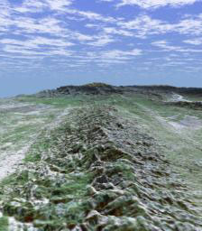 2-	Landsat/SRTM image, San Andreas Fault in the Carrizo Plain