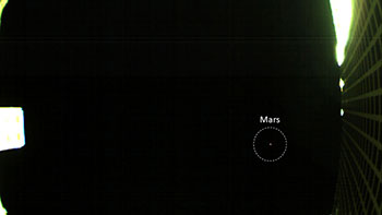 Image of Mars taken from MarCO