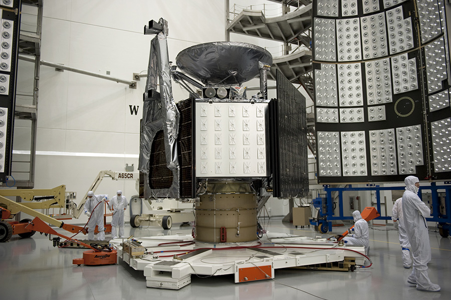 The largest of Juno's six MWR antennas The largest of Juno's six MWR antennas