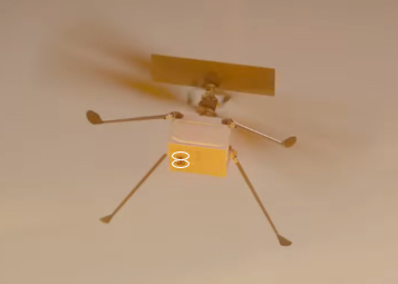 Diagram showing the helicopter