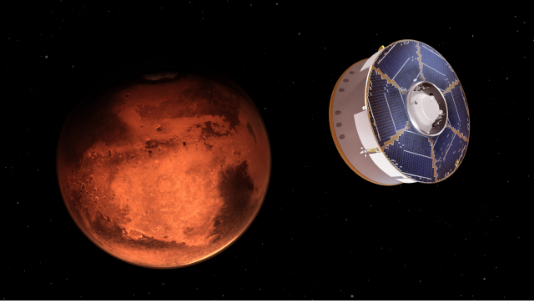 Perseverance Rover Approaches Mars (Illustration)