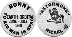Buttons commemorating Biosatellite 3.
