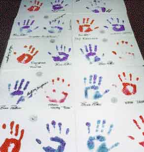 Poster of hand prints